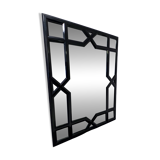 Large black lacquered art deco wall mirror 108 x 80