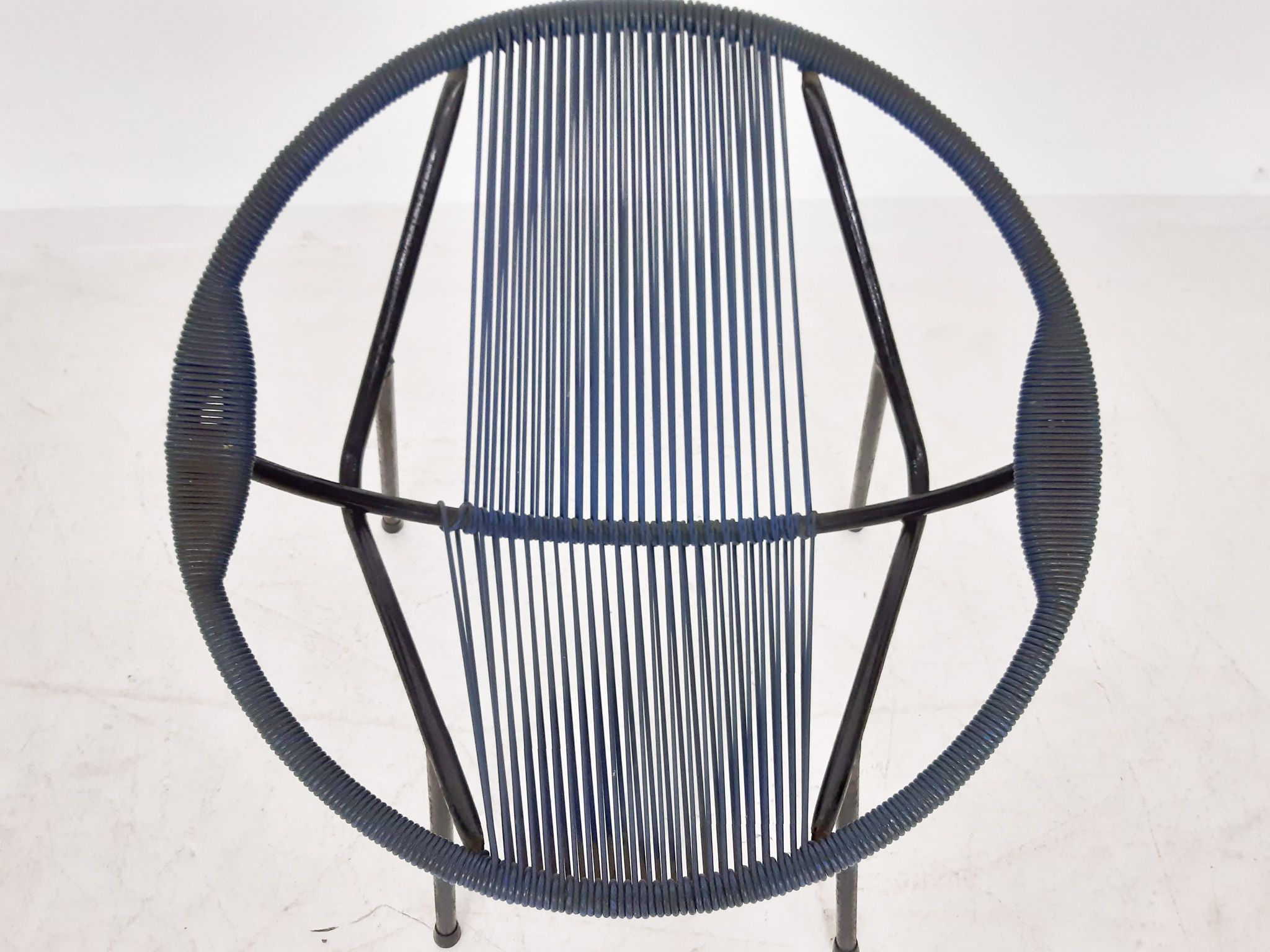 Fauteuil extérieur en fil du milieu du siècle