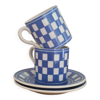 Digoin Sarreguemines coffee cups