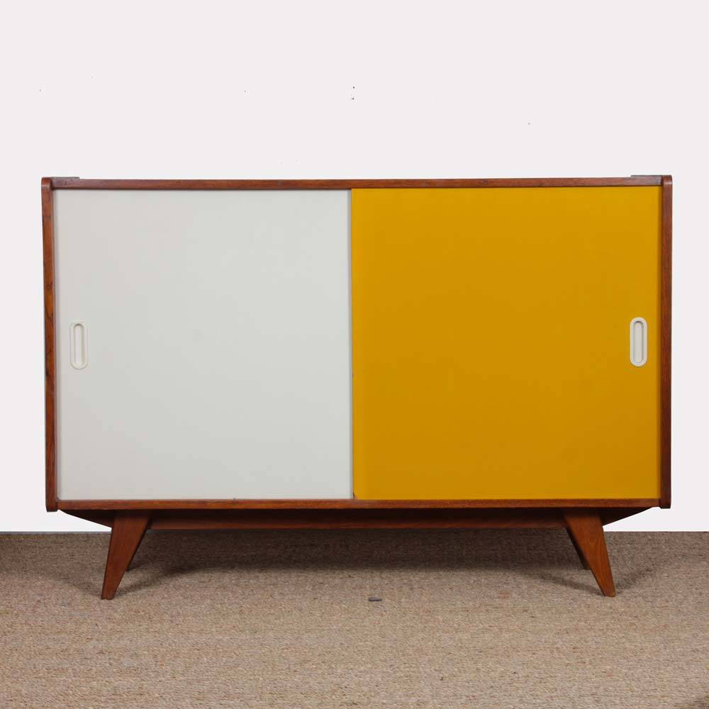 Yellow and white commode by Jiri Jiroutek, model U-452, 1960.