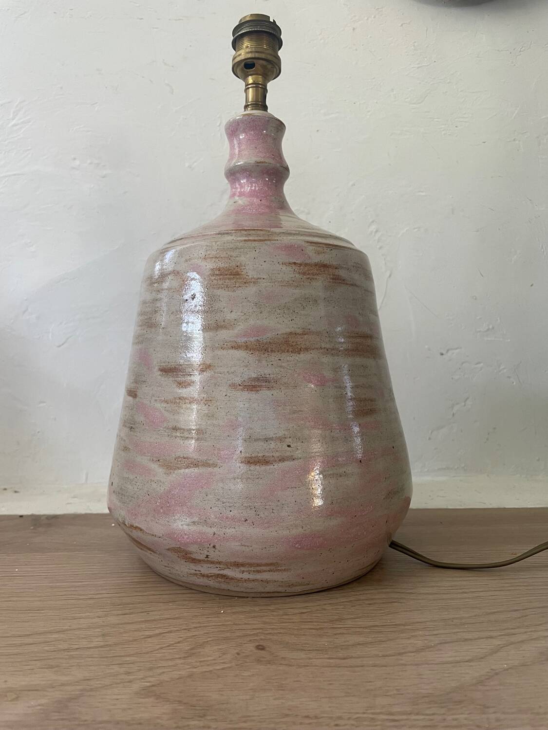 Vintage glazed ceramic lamp