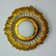 Sun wall lamp by ferro arte, metal and gold leaf and opaline glass, Spain, 1960