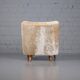 Fauteuil scandinave en velours à poils longs