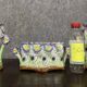 Onnaing: 3-piece Art Nouveau period barbotine set including a planter and two vases