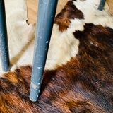 Set of 4 wood and metal chairs