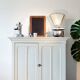 Large Parisian sideboard, dresser, clay gray, patinated wood, 1950