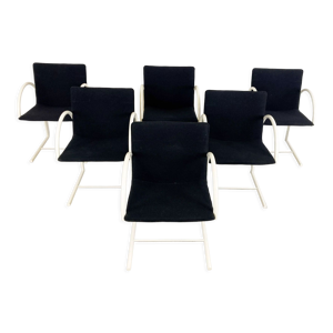 6 chaises de salle à manger circulaires