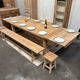 Table de ferme en chêne massif avec rallonges
