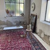 50s coffee table in metal and marble