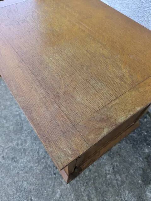 Vintage bedside table, tapered legs