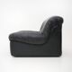 Modular black leather armchairs, 1970s