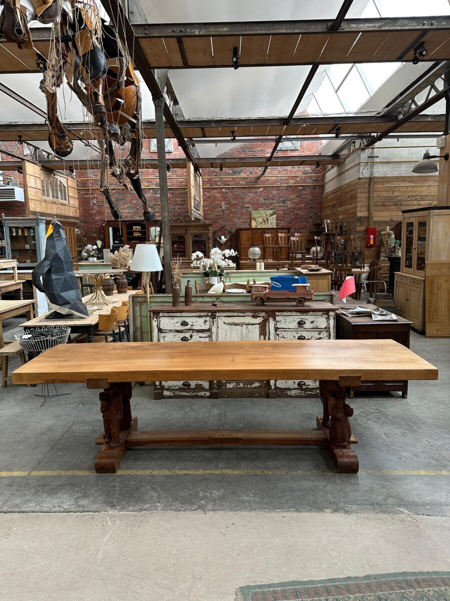 1950s mountain table in solid elm
