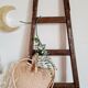 Old wooden farm ladder