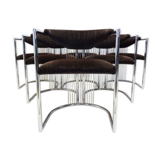 Set de 6 chaises italiennes attribuées à Milo Baughman