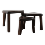 Set of three vintage free-form coffee tables