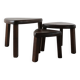 Set de trois tables basses vintage forme libre