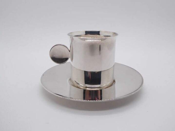 Christofle silver metal mug