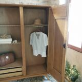 Vintage rattan wardrobe, 60s