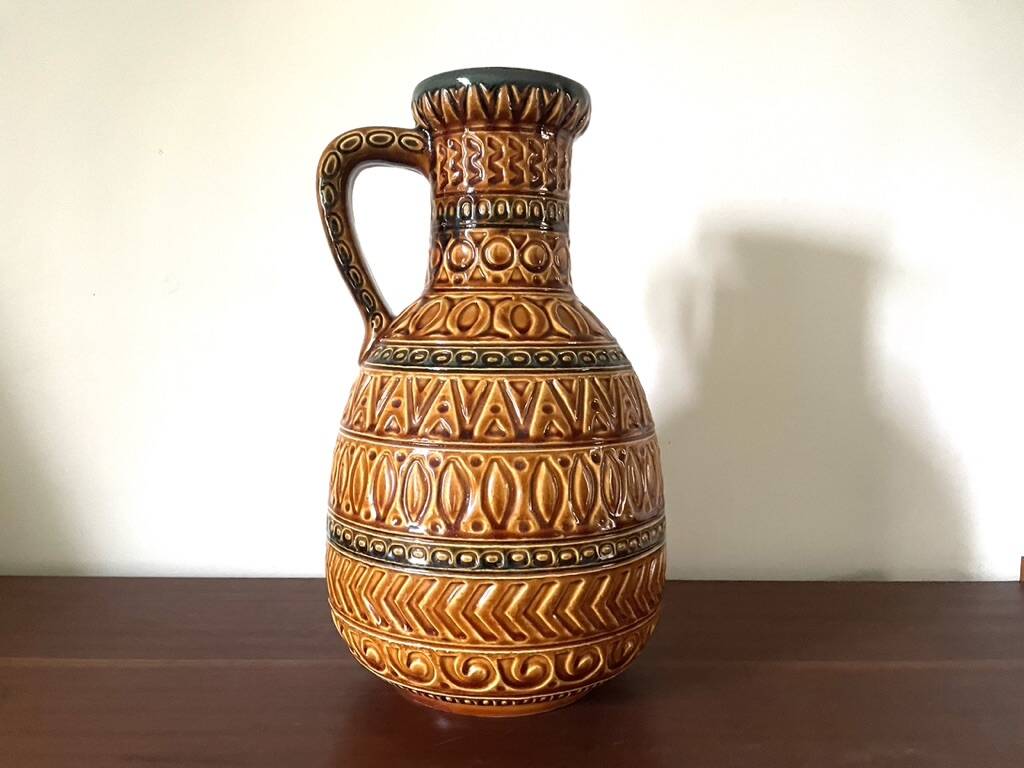 Large enameled jug, Germany, 1960