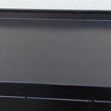 Black metal cabinet 2 doors and shelves