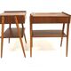 Set of 2 Scandinavian teak bedside tables, Carlström, Sweden, 1960