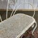Banc de jardin en fer forgé des années 1950
