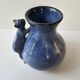Blue ceramic cat vase signed Jean Louis Scouarnec
