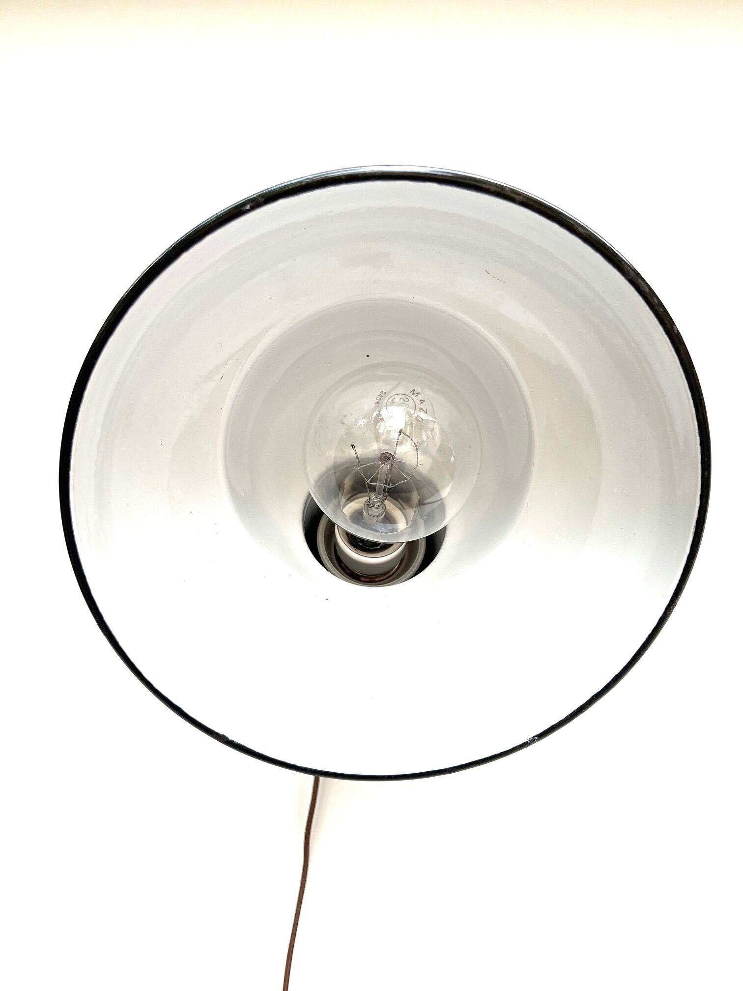 BLACK ENAMELLED TOLE WALL LAMP 1940 LEGRAND Ø 25 CM