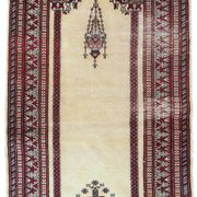 Tapis de Prière Vintage Lahore Pakistanais, Années 1960, Élégance et Tradit