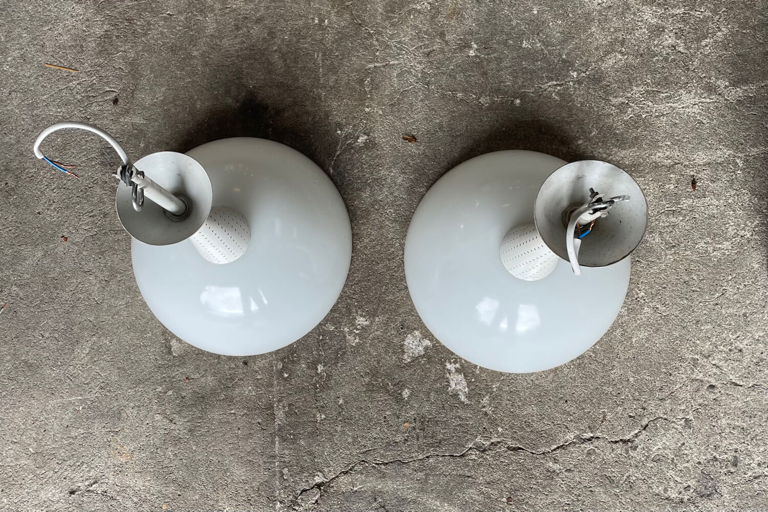 pair of pendants by Mathieu Matégot for Holophane