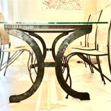 Dining table and chairs by Sylvain Subervie