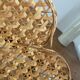Vintage rattan flower pendant