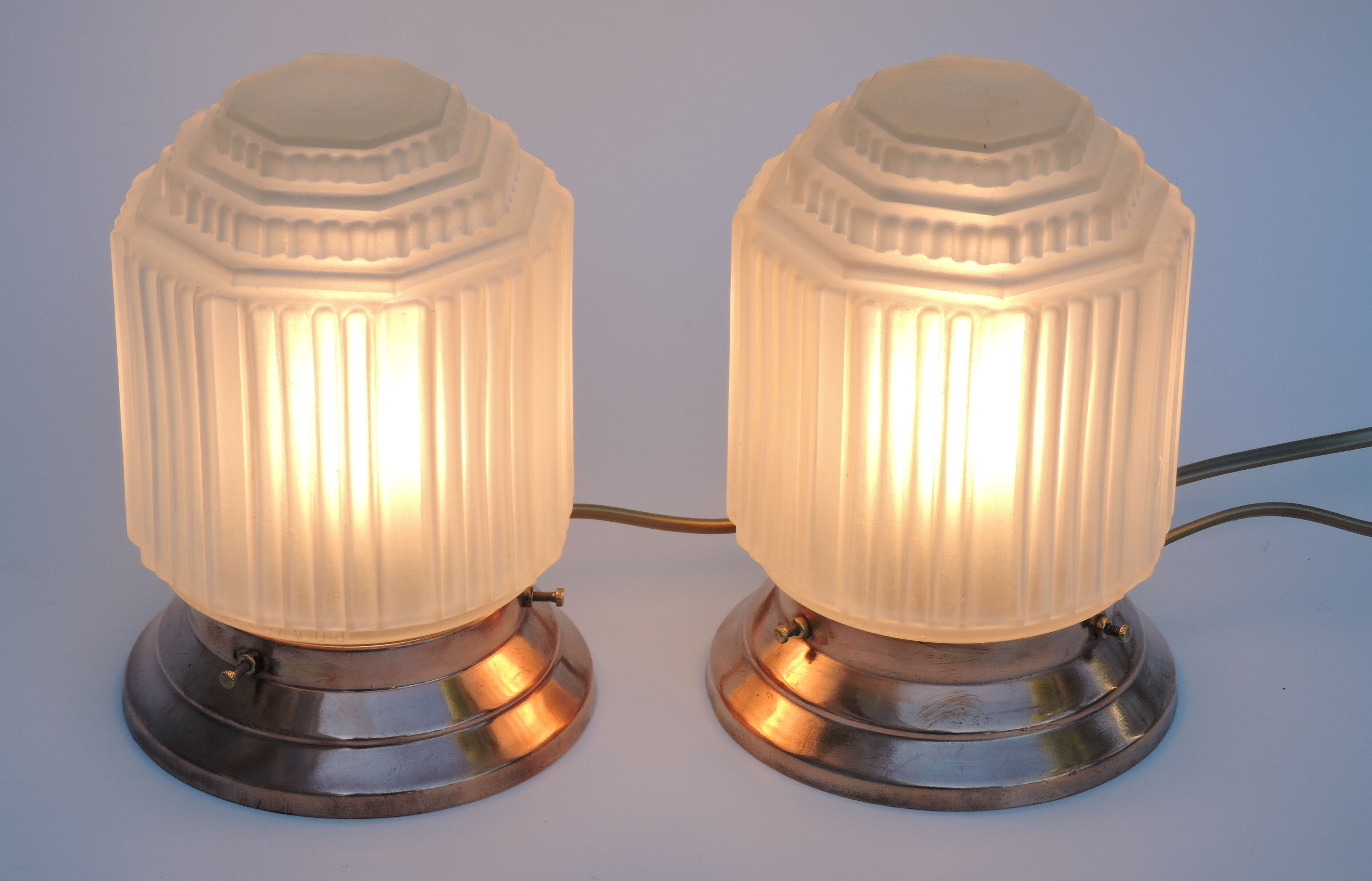 Pair of lamp building modernist art deco skyscraper skyscraper 1930 sign p d'avesn france