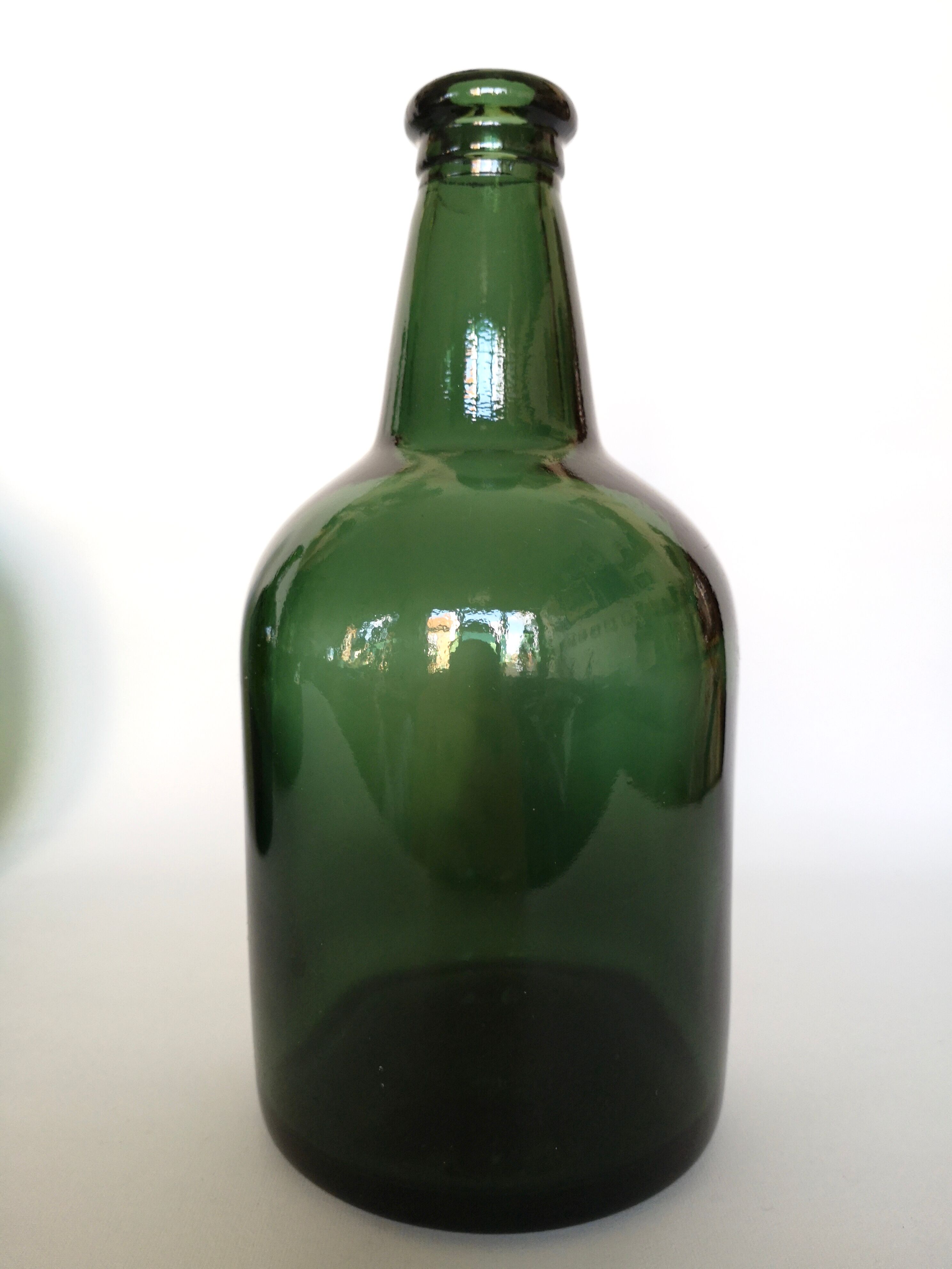 Trio de soliflores en verre vert