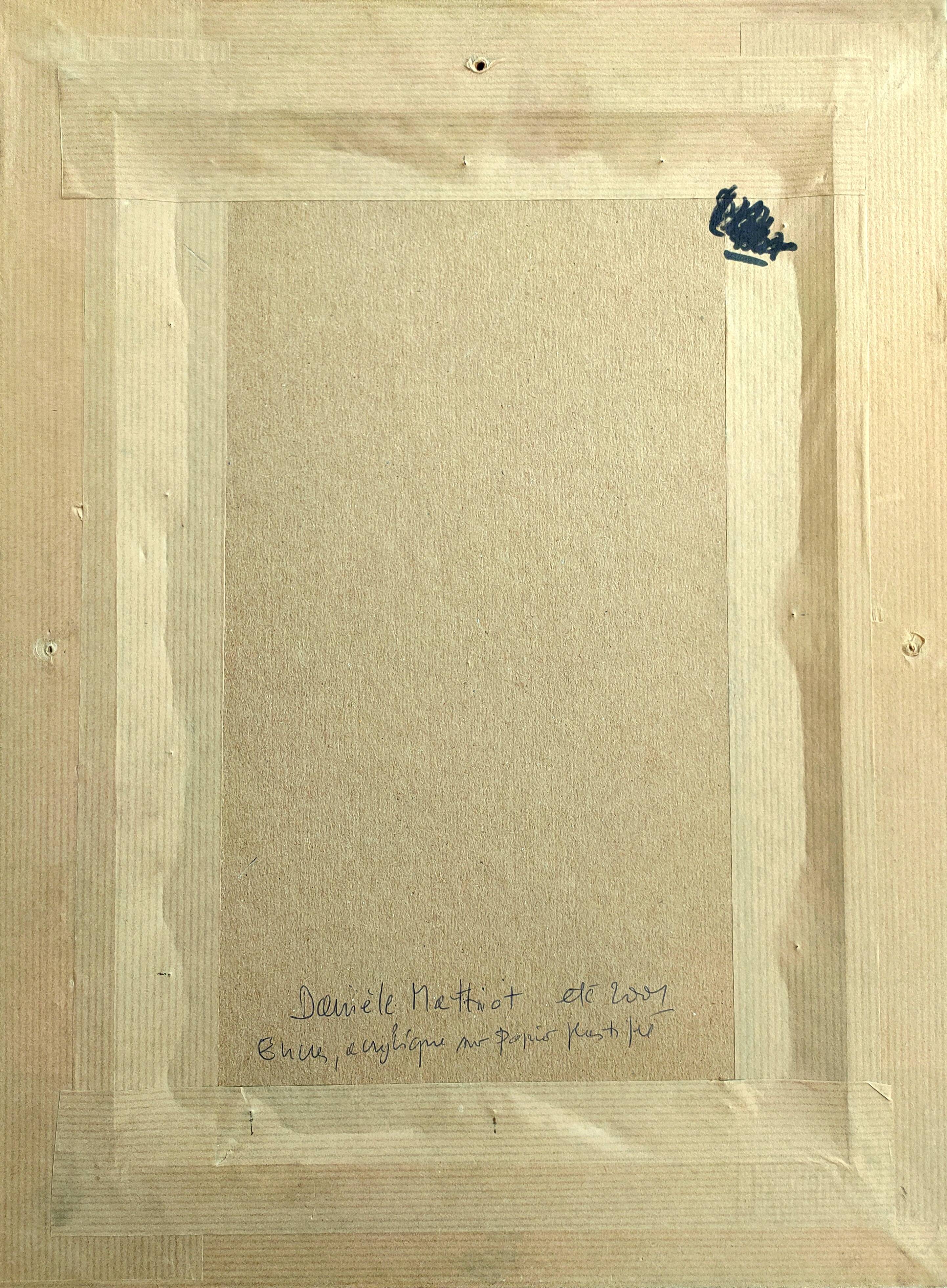 Painting ANIAKI (Danièle) - Mixed media p. plastic - 'Petite Culotte' 2001