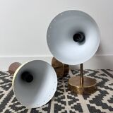 Pair of metal diabolo wall lights