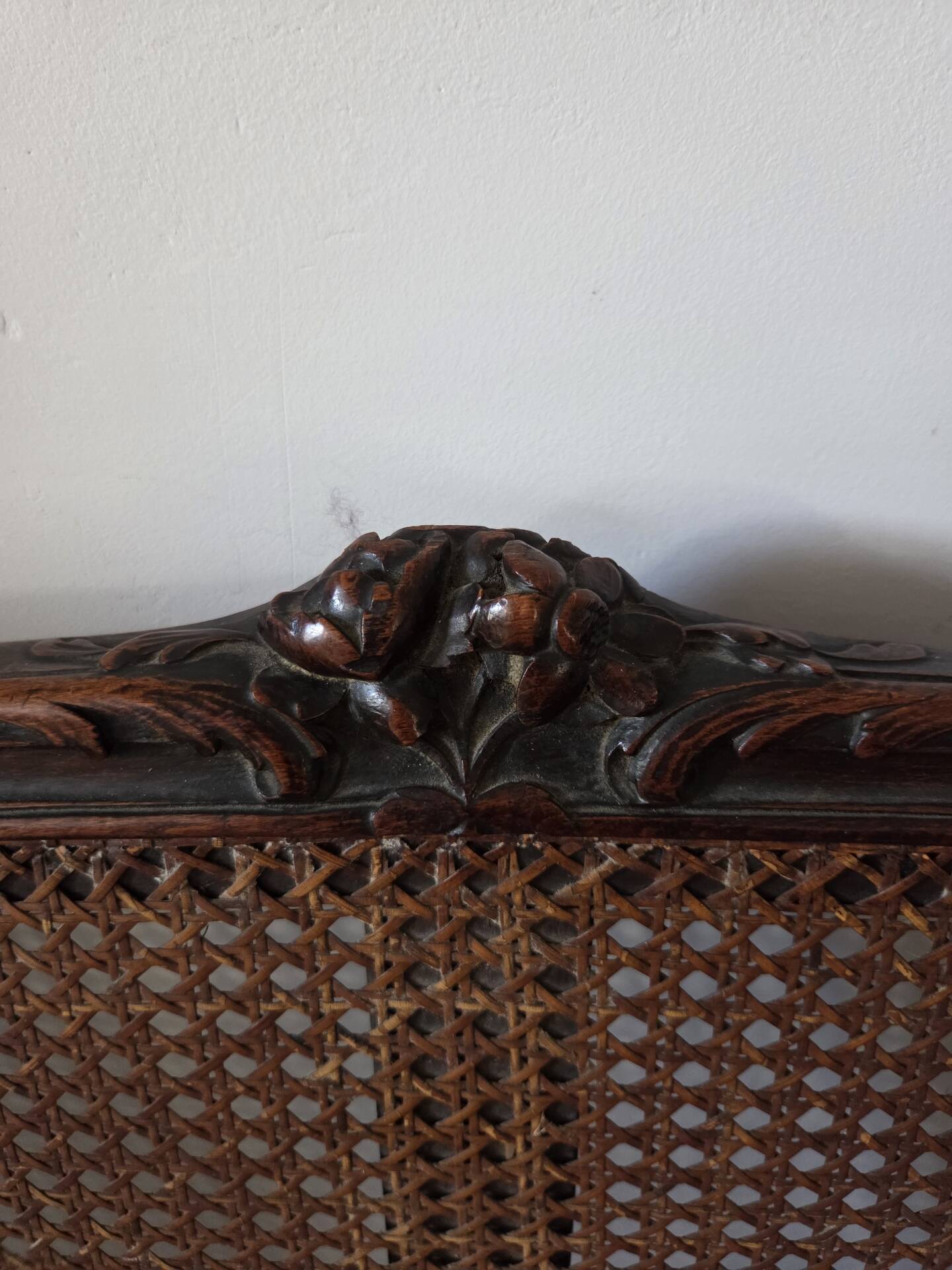 Caned bench in Louis XV style