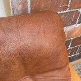 HS Denmark sofa in leather and teak from the 60s
