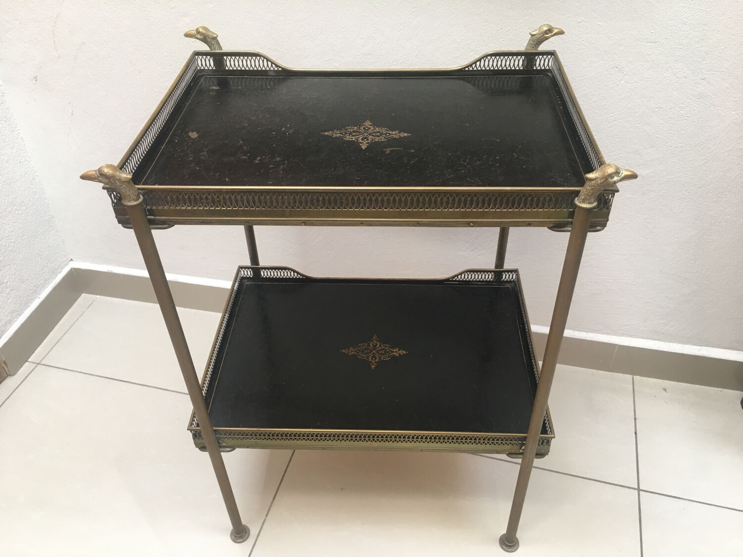 Side table two trays