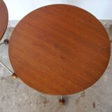 Vintage Scandinavian Pedestal Tables Albert Larsson Edition Alberts Tibro 1950 1960