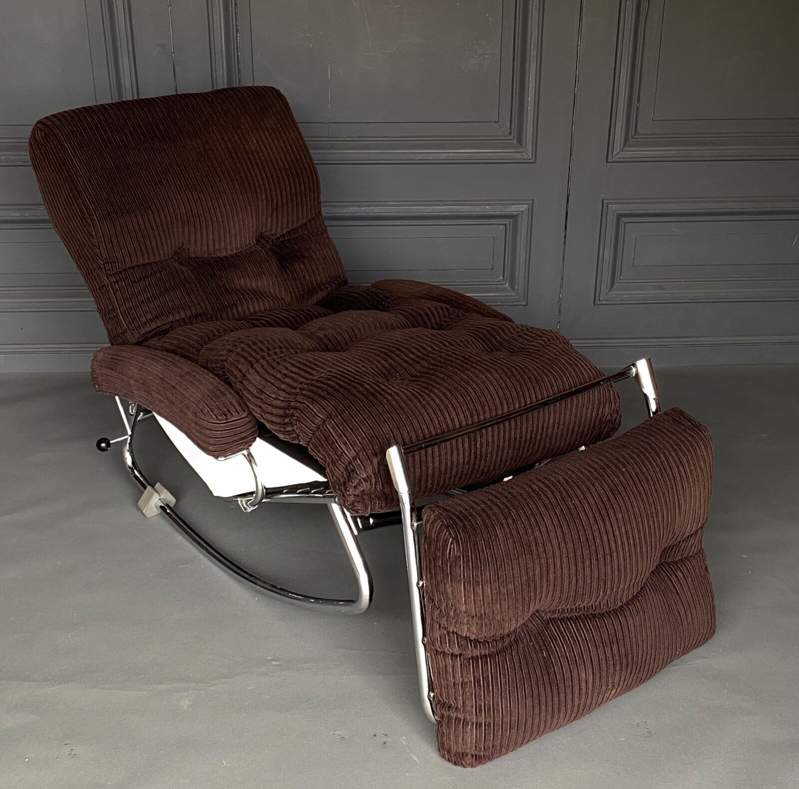 Chaise longue armchair rocking by lama 1970