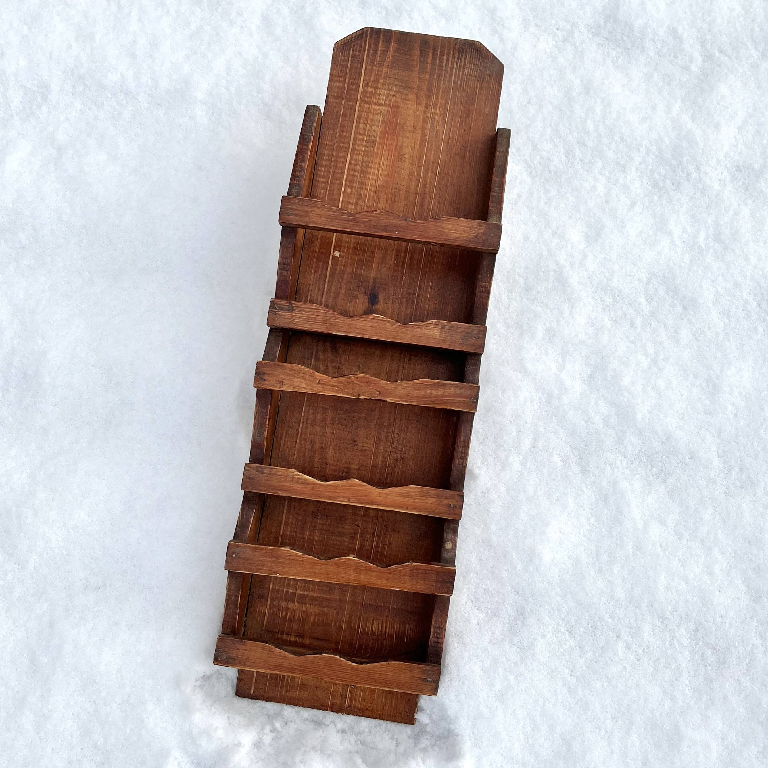 Old wall shelf for postcards or mail