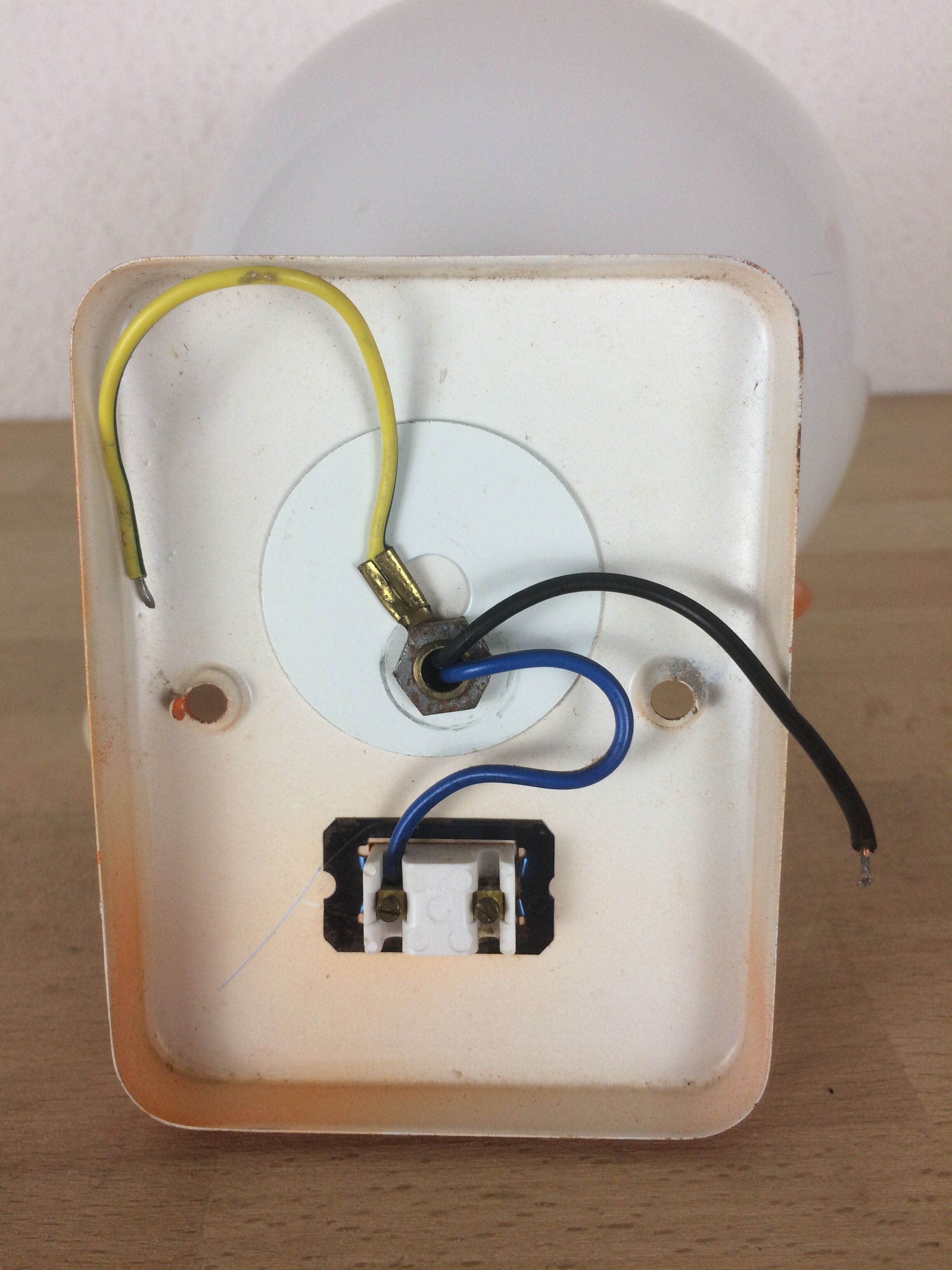 Wall light globe space age orange 70s