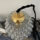 Lampe baladeuse globe en verre ciselé électrifiée à neuf