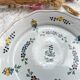 Ancienne Assiette Faïence Française XVIIIème NEVERS Petites fleurs bleues