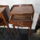 Paire de tables de chevet style Louis XV en marqueterie