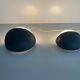 Round black metal wall lights, small and large set, by Bega, 1970s, Germany.