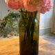Vase en verre soufflé de couleur verte