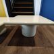 Vintage design nesting tables – lacquered wood & metal