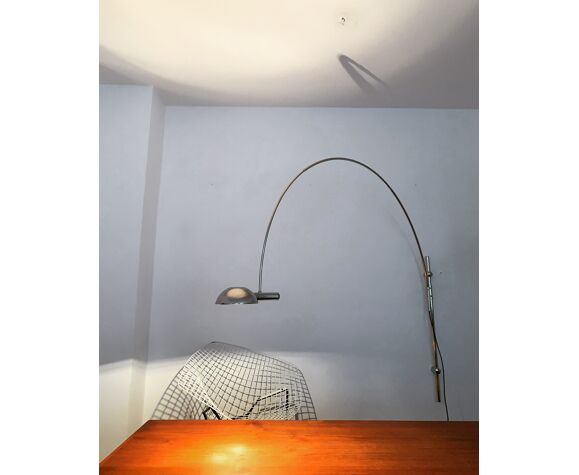 Nickel Plated Una Arc Wall Lamp By Florian Schulz Selency Nickel Plated Una Arc Wall Lamp By, Arc Adjustable Wall Lamp